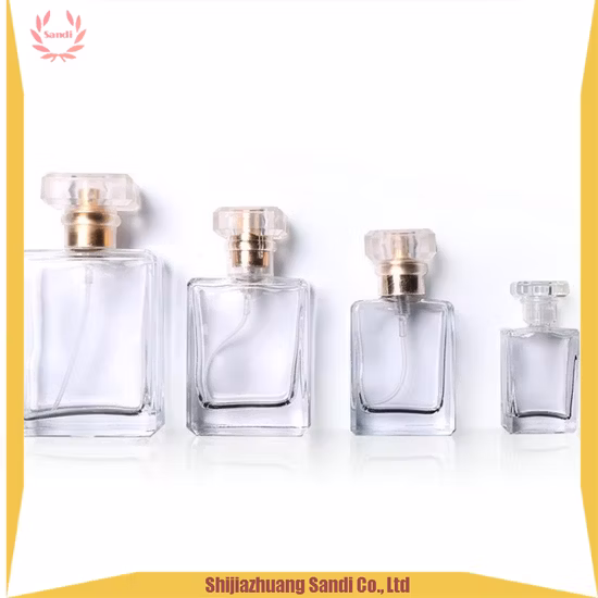 Flacon pulvérisateur rond en verre bleu Cobalt de 50ml, bouteilles de parfum vides en verre